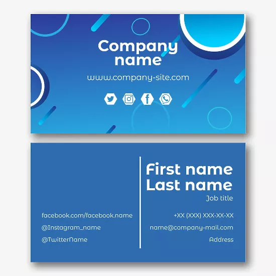 Stylish abstract business card template 