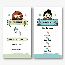 Children's hairdresser's business card template