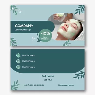 Beauty salon business card template