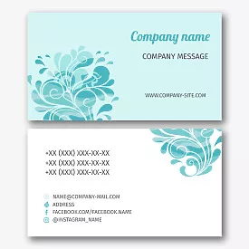 Drinking Water supplier Business card template