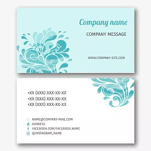Drinking Water supplier Business card template