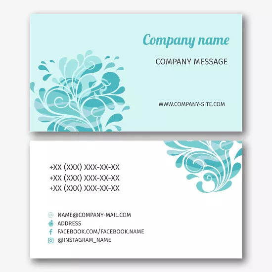 Drinking Water supplier Business card template