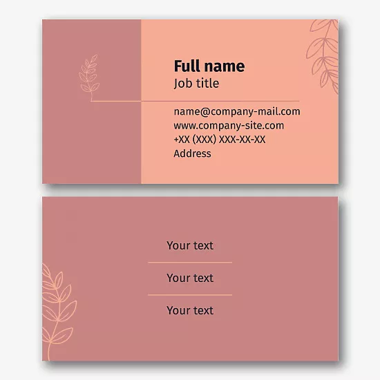 Landscape Designer business card template