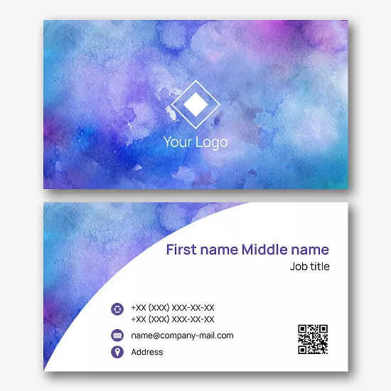 Colorful abstract business card template 