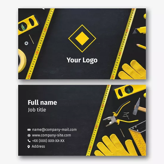 Repairman's business card template