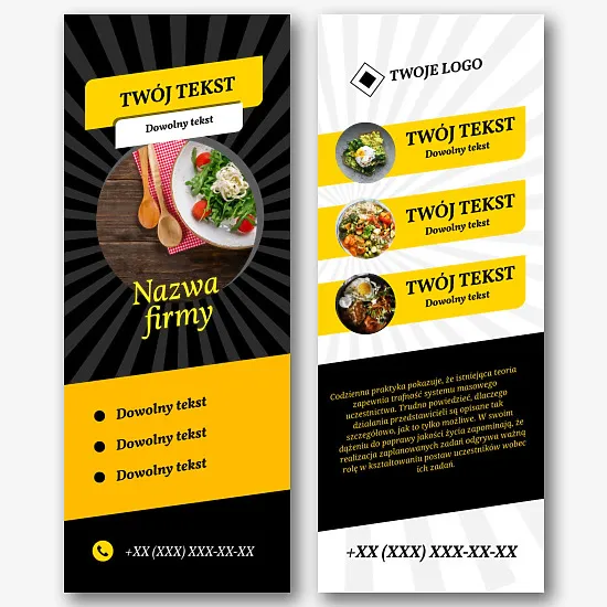 Szablon banera reklamowego restauracji