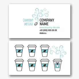 Coffee shop business card template