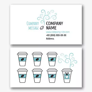 Coffee shop business card template