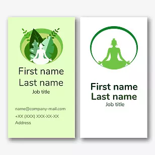 Yoga Teacher's business card Template