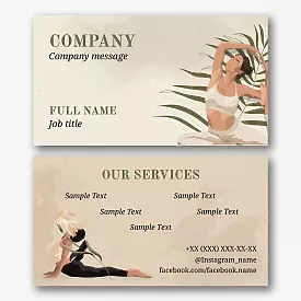 Yoga Studio Business Card Template