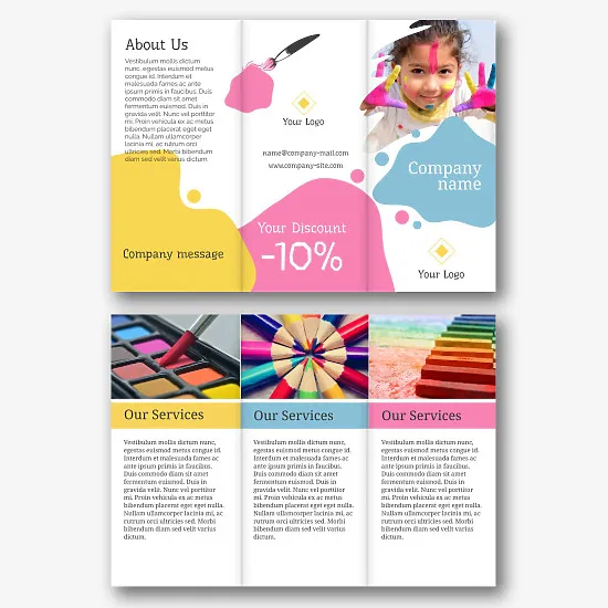 Children's Art Studio booklet template