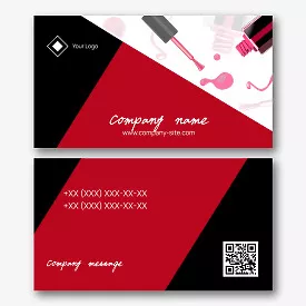 Manicure salon business card template