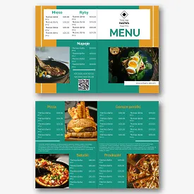 Szablon menu business lunch