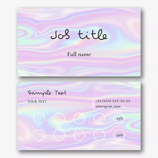 Beauty salon business card template