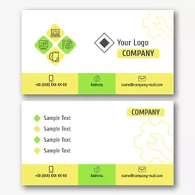 Service center business card template