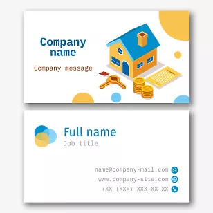 Lessor's business card template