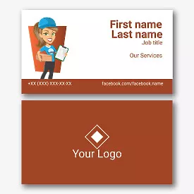 Delivery service business card template