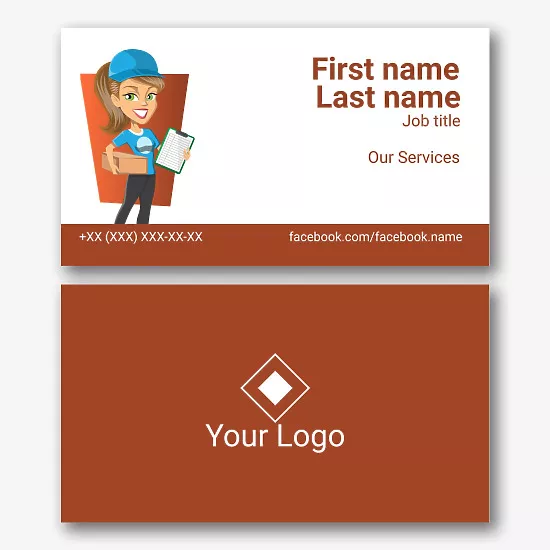 Delivery service business card template