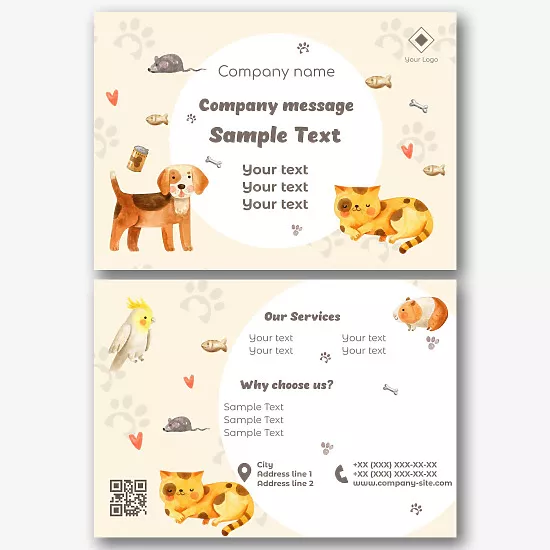 Veterinary Clinic Leaflet Template