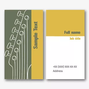 Guitar Player's business card template