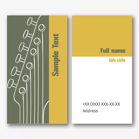 Guitar Player's business card template