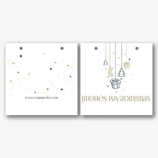 Naujųjų metų popierinio maišelio Šablonas