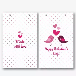Paper bag template for Valentine's Day