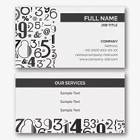 Cashier's business card template