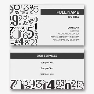Cashier's business card template