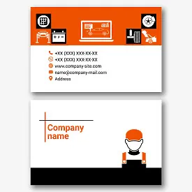 Car service business card template