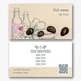 Massage therapist's business card template