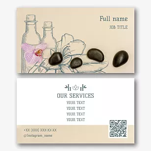 Massage therapist's business card template