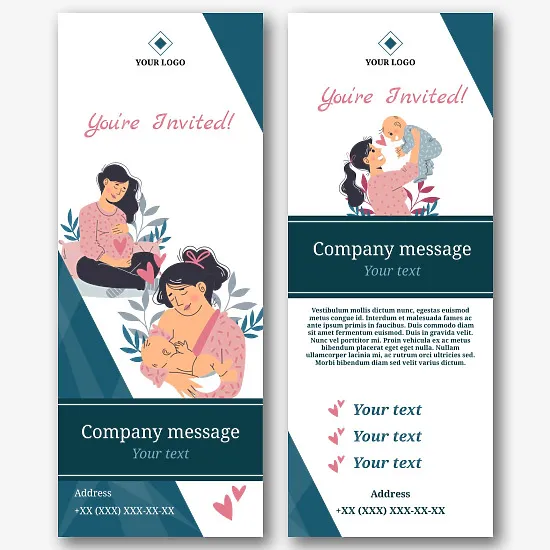 Banner template for courses for pregnant women