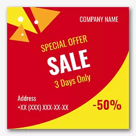 Advertising banner template