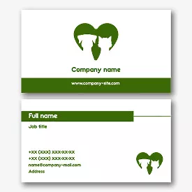 Veterinary clinic business card template