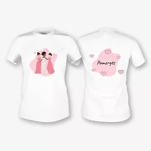 Pamergės marškinėlių Šablonas