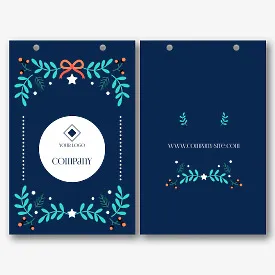 Christmas package template with logo