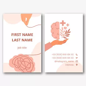 Psychotherapist's business card template