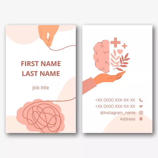 Psychotherapist's business card template