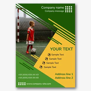 Children's Football school poster template