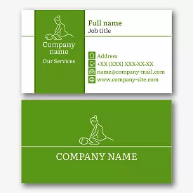 Massage therapist business card template
