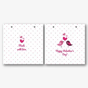 Paper bag template for Valentine's Day