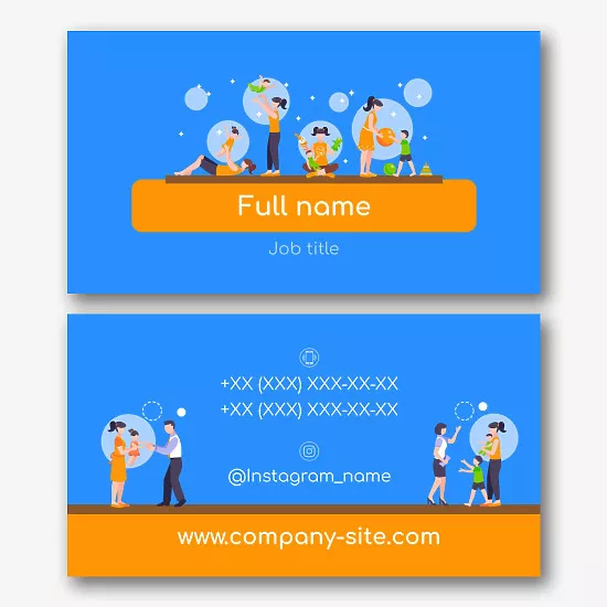 Nanny's business card template