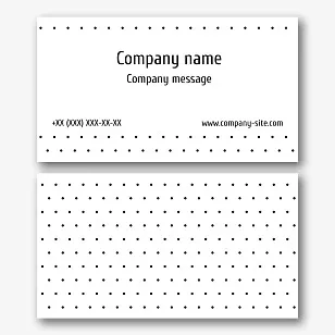 Abstract business card template with dots