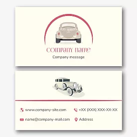 Wedding Car Rental Business Card Template