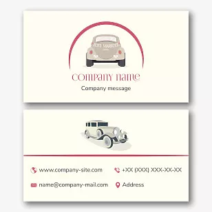 Wedding Car Rental Business Card Template