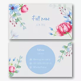 Florist's business card template 