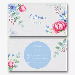 Florist's business card template 