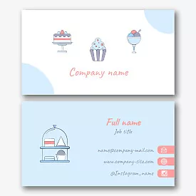 Confectionery business card template