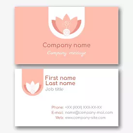 Massage salon business card template